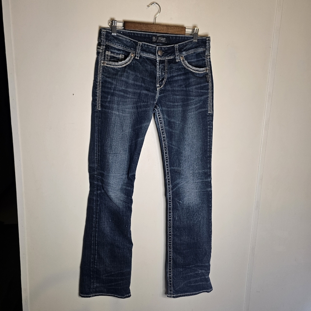 Silver Suki Mid Slim Bootcut Jeans Size 29x33